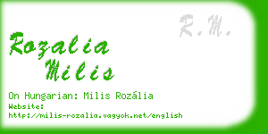 rozalia milis business card